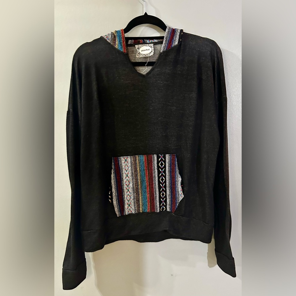 Skonhet black boho hoodie size XL